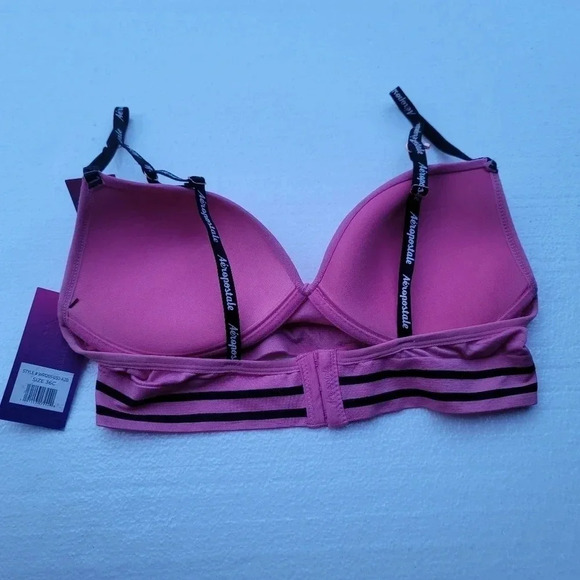 New Aeropostale 36C Bra Gray Pink Totally Comfy No Wires for Extra Comfort 2pack - Picture 4 of 9